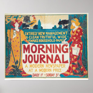 Art Nouveau - nieuwe krant en Poster