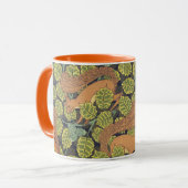 Art Nouveau Oak-eekhoorns Mok (Voorkant links)