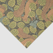 Art Nouveau Oak en Squirrels Tissuepapier (Detail)