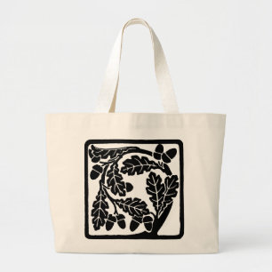 Art Nouveau Oak Leaves and Acorns Grote Tote Bag