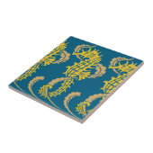 Art Nouveau Ocean Beach Nautische Zeepaardfries Tegeltje (Zijkant)