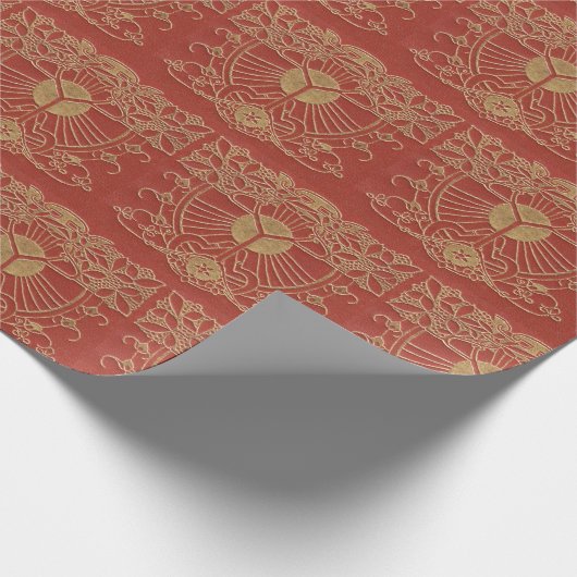 Art Nouveau Old Book Hoesje Cadeaupapier (Hoek)