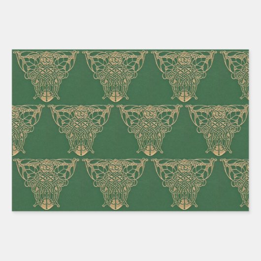 Art Nouveau Old Book Hoesjes Inpakpapier Vel (Voorkant)