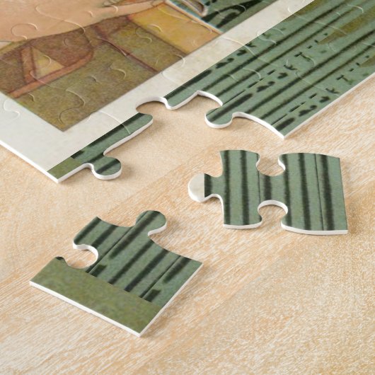 Art nouveau oman legpuzzel (Zijkant)