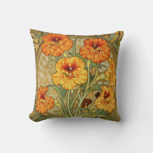 Art Nouveau Oost-Indische-Kers Bloempatroon Kussen