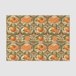 Art Nouveau Orange Citrus Golden Tissuepapier