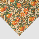 Art Nouveau Orange Citrus Golden Tissuepapier (Detail)