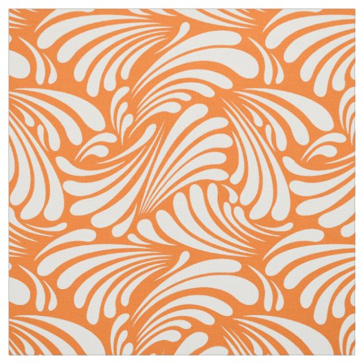 Art Nouveau Oranje Stof (Swatch)