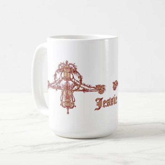 Art Nouveau Ornament van Jessie Marion King Koffiemok (Voorkant links)