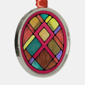 Art Nouveau Othala Rune of Ancestry Metalen Ornament (Rechts)