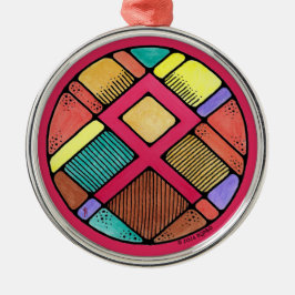 Art Nouveau Othala Rune of Ancestry Metalen Ornament