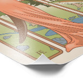 Art Nouveau Otter Furry Print Foto Afdruk (Hoek)