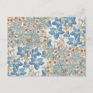 Art Nouveau Oud Wild Geranium Bloempatroon Briefkaart