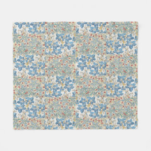 Art Nouveau Oud Wild Geranium Bloempatroon Fleece Deken