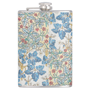 Art Nouveau Oud Wild Geranium Bloempatroon Heupfles