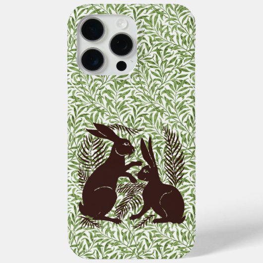 Art Nouveau Paar Konijnen De Morgan en Morris Case-Mate iPhone Case (Achterkant)