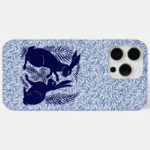 Art Nouveau Paar Konijnen De Morgan en Morris Case-Mate iPhone Case (Achterkant (horizontaal))