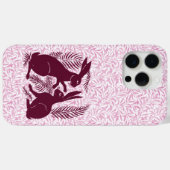 Art Nouveau Paar Konijnen De Morgan en Morris Case-Mate iPhone Case (Achterkant (horizontaal))
