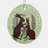 Art Nouveau Paar Konijnen De Morgan en Morris Keramisch Ornament (Links)