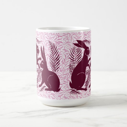 Art Nouveau Paar Konijnen De Morgan en Morris Koffiemok (Center)