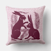 Art Nouveau Paar Konijnen De Morgan en Morris Kussen (Achterkant)