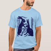 Art Nouveau Paar Konijnen De Morgan en Morris T-shirt (Voorkant)