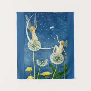 Art Nouveau Paardenbloem Fee Illustratie Wandkleed