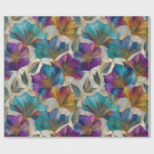 Art Nouveau paarse clematis Cadeaupapier (Vlak)
