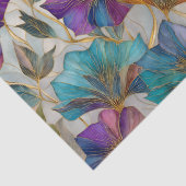 Art Nouveau paarse clematis Tissuepapier (Detail)