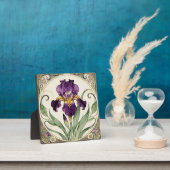 Art Nouveau Paarse Iris Fotoplaat (Insitu)