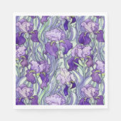 Art Nouveau paarse iris servetten (Voorkant)