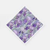 Art Nouveau paarse iris servetten (Hoek)