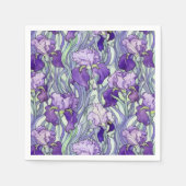 Art Nouveau paarse iris servetten (Voorkant)