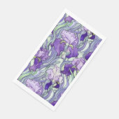 Art Nouveau paarse iris servetten (Hoek)