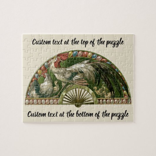 Art Nouveau, paaseieren met kippen Legpuzzel (Horizontaal)