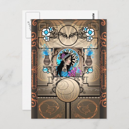 Art Nouveau Painting Samaritan Woman Briefkaart (Voorkant / Achterkant)