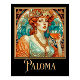 Art Nouveau Paloma Perfect Poster