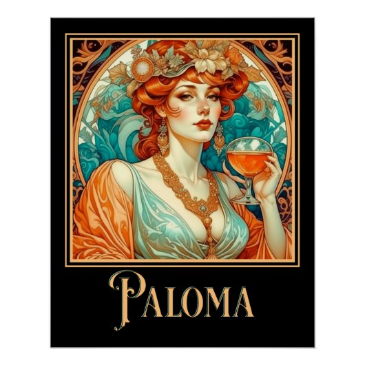 Art Nouveau Paloma Perfect Poster (Voorkant)