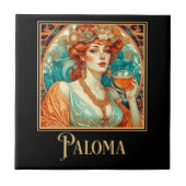 Art Nouveau Paloma Tegeltje (Voorkant)