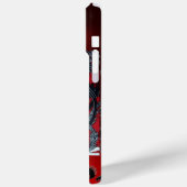 ART NOUVEAU PAN, RODE ZWARTE WIT DAMASK Case-Mate iPhone CASE (Achterkant / Links)