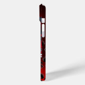 ART NOUVEAU PAN, RODE ZWARTE WIT DAMASK Case-Mate iPhone CASE (Achterkant / Links)
