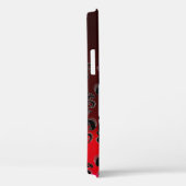 ART NOUVEAU PAN, RODE ZWARTE WITTE MONOGRAM Case-Mate iPhone CASE (Achterkant / Rechts)