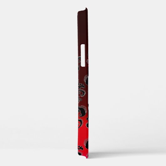 ART NOUVEAU PAN, RODE ZWARTE WITTE MONOGRAM Case-Mate iPhone CASE (Achterkant / Rechts)