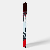 ART NOUVEAU PAN, RODE ZWARTE WITTE MONOGRAM Case-Mate iPhone CASE (Achterkant / Rechts)