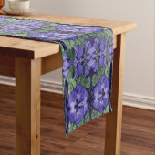Art Nouveau Pansies Table Runner Korte Tafelloper (Voorbeeld)