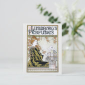  art nouveau parfume advertentie briefkaart (Staand voorkant)