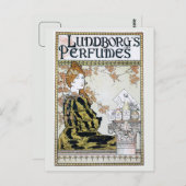  art nouveau parfume advertentie briefkaart (Voorkant / Achterkant)