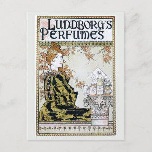  art nouveau parfume advertentie briefkaart