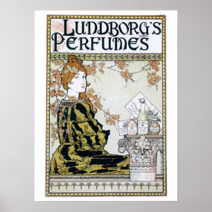 art nouveau parfume advertentie poster