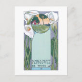 Art Nouveau Pasaster Calla Lilies Briefkaart (Voorkant)